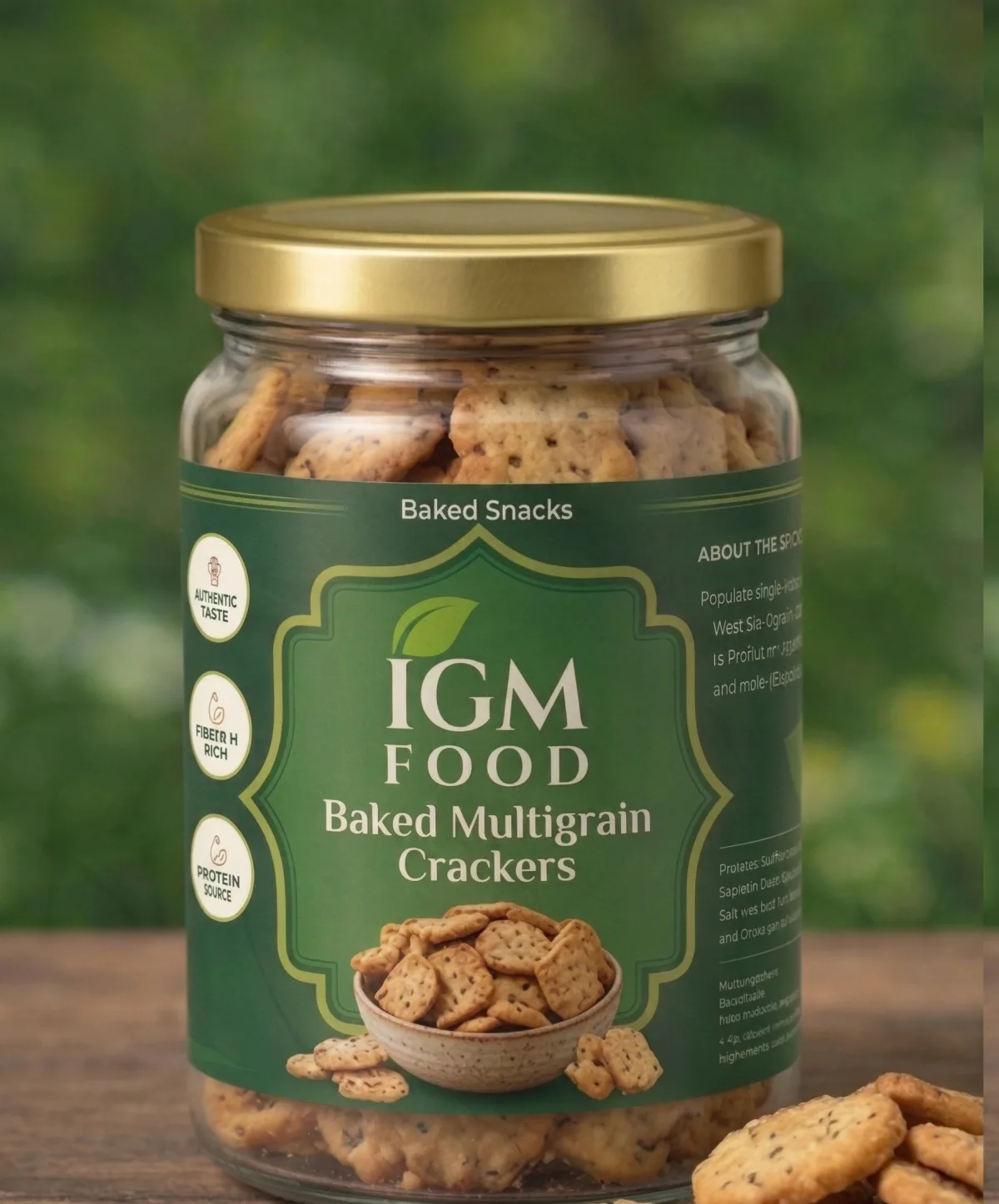 IGM Food multigrain snack label design