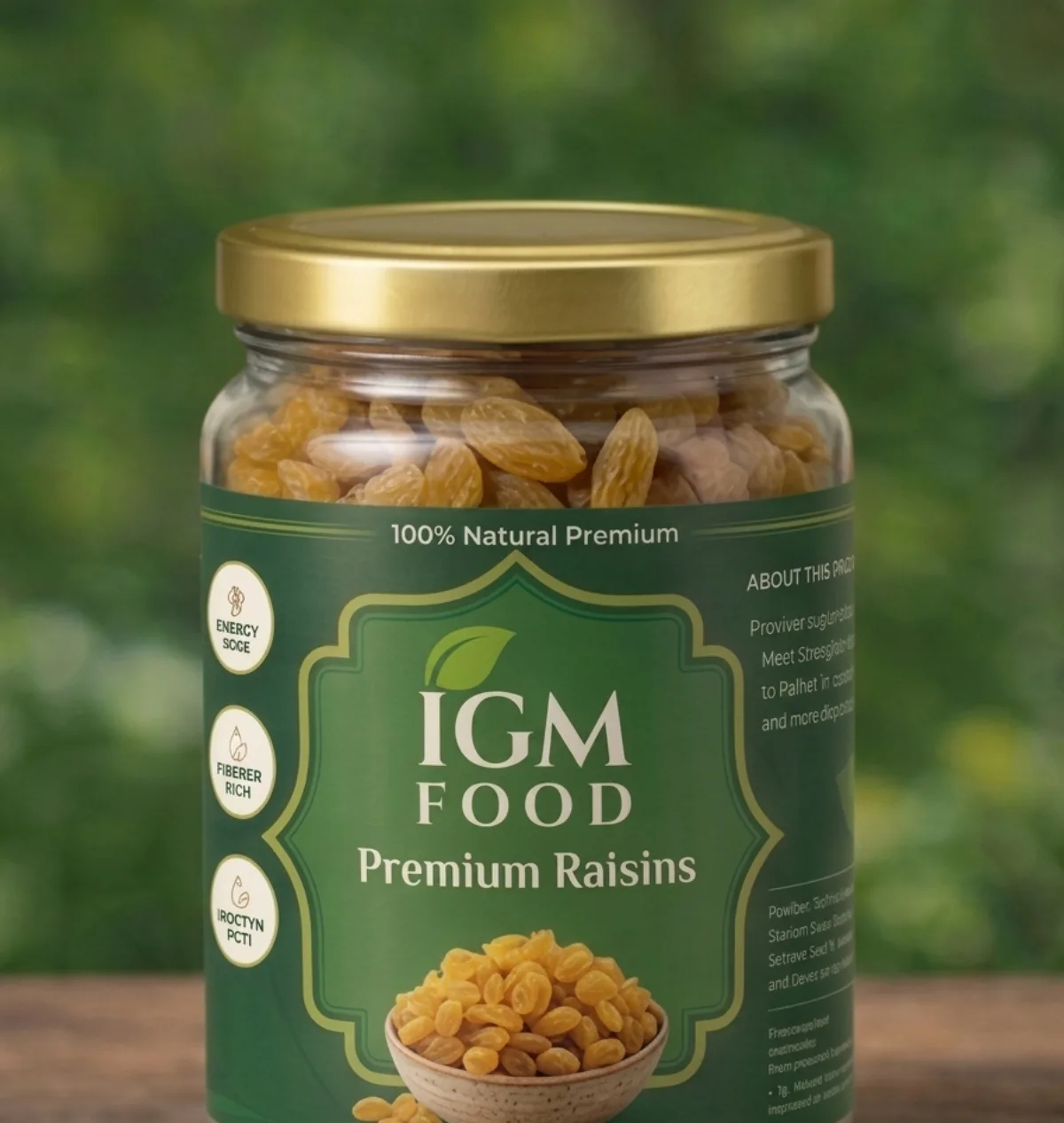 IGM Food raisins label design