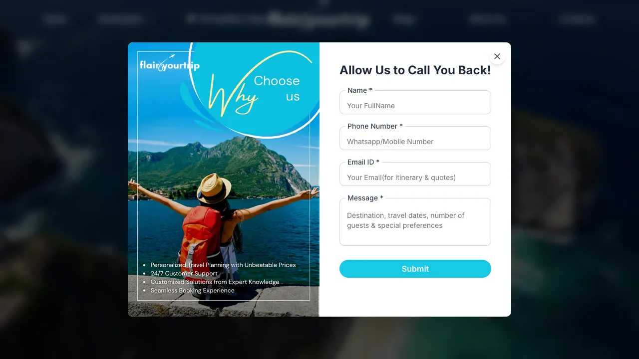 Flair Your Trip — Travel booking engine