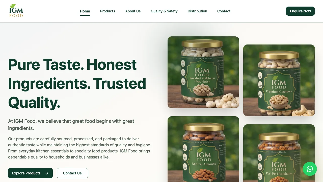 IGM Food — Marketing website